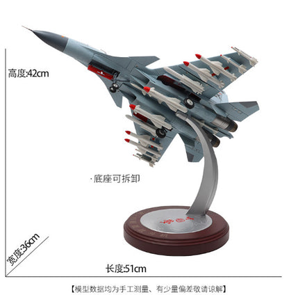 1:40 51CM J-15 Shipborne Fighter Plane Airplane Diecast Military Aircraft Model
