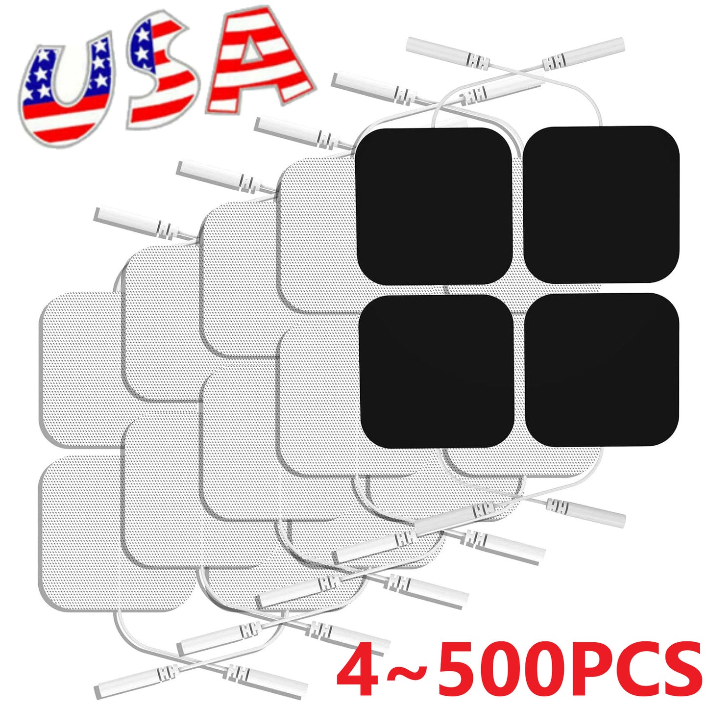 40 TENS Electrode Pads EMS Replacement Unit 7000 3000 2x2 Muscle Stimulator BULK