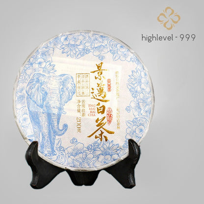 200g White Tea Cake Jingmai Laobaishou Qizi Yunnan Ancient Tree Shoumei Tea