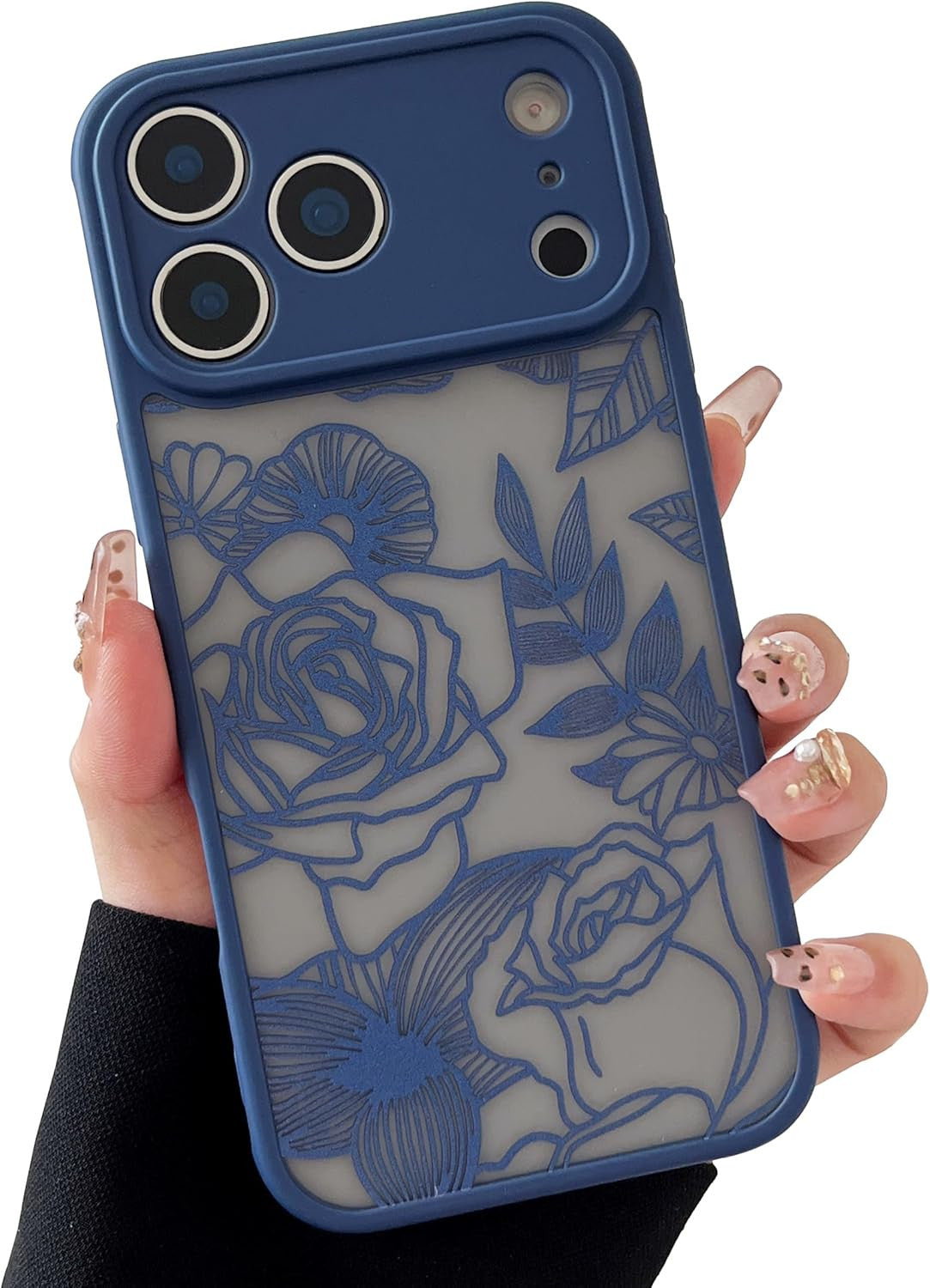 for Iphone 17 Pro Max Case, Floral Rose Cute Phone Case for Women Girls Aestheti