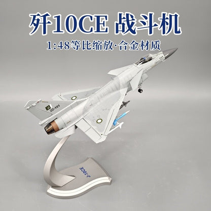 1:48 35CM The India-Pakistan Conflict J-10CE Fighter Jet Diecast Aircraft Model