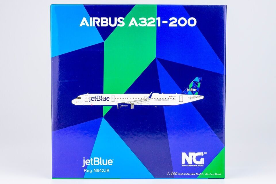 1:400 NG Model JetBlue AIRBUS A321 Passenger Airplane Diecast Aircraft Model