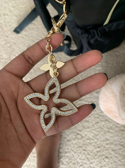 Pendant Keychain Four-Leaf Clover Car Key Chai Decor Universal Bag Gift