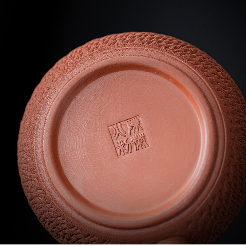 Handmade Tea Pot Real Yixing Zisha Clay Xishi Pot Ball Shaped Infuser Hole 6.8oz