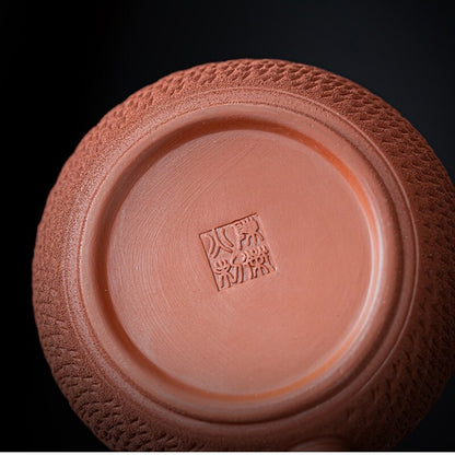 Handmade Tea Pot Real Yixing Zisha Clay Xishi Pot Ball Shaped Infuser Hole 6.8oz