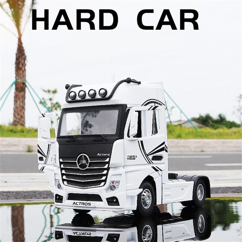1:36 Benz Container Trailer Truck Head Diecast Model Car Transport Vehicle Toys