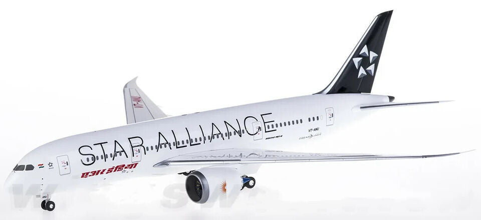 1:200 28CM Hogan AIR INDIA STAR ALLIANCE BOEING 787-8 Airplane ABS Plastic Model