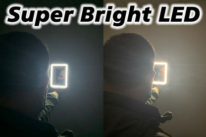LED Lighted Travel Makeup Mirror, Rechargeable Illuminated Portable Mirror