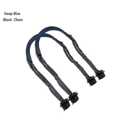 Synthetic Leather Chain Handle Silver Aluminum Handle Bag Handbag Accessories