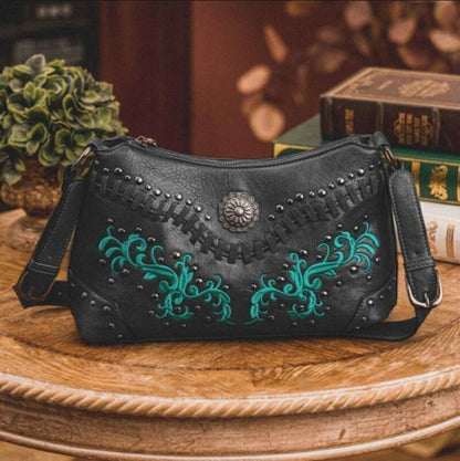 Celela Women Bag Handbag Embroidered Studs Stitch Shoulder Crossbody Bags