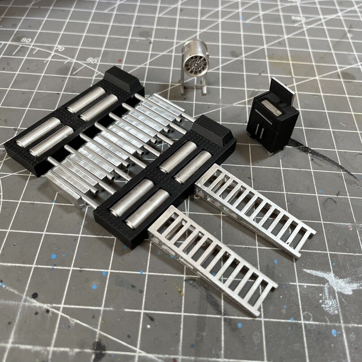 1:64 Diorama Maintenance Props Set Model Car Garage Workshop Tools Scene Model