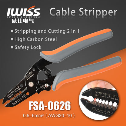 IWISS Micro Open Barrel Crimper Tools IWS-2820 for 28-20AWG + FSA-0626 Stripper