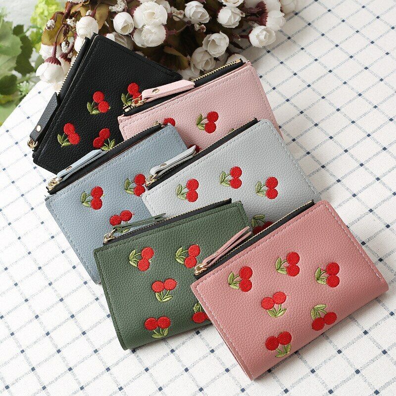 Women Wallet Coin Girl Purse Card Clmps Lady Holder Mini Cash Handbag PU Leather