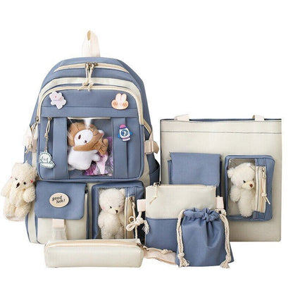 Women Backpack Multi Pockets Student Schoolbags Leisure Rucksack Backpack