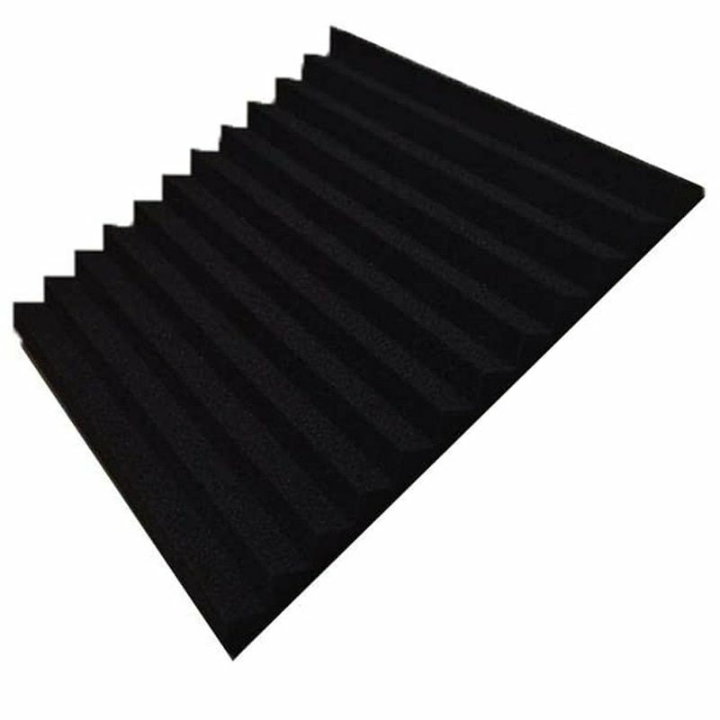 Wall Panel 50Pcs 12 Slot Fire-Retardant Soundproof Cotton Sound-Absorbing Black