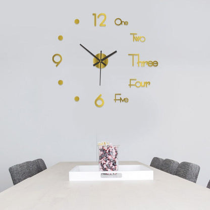 DIY Wall Clocks Creative Acrylic Punch-Free Luminous Living Room Home Decor 16in