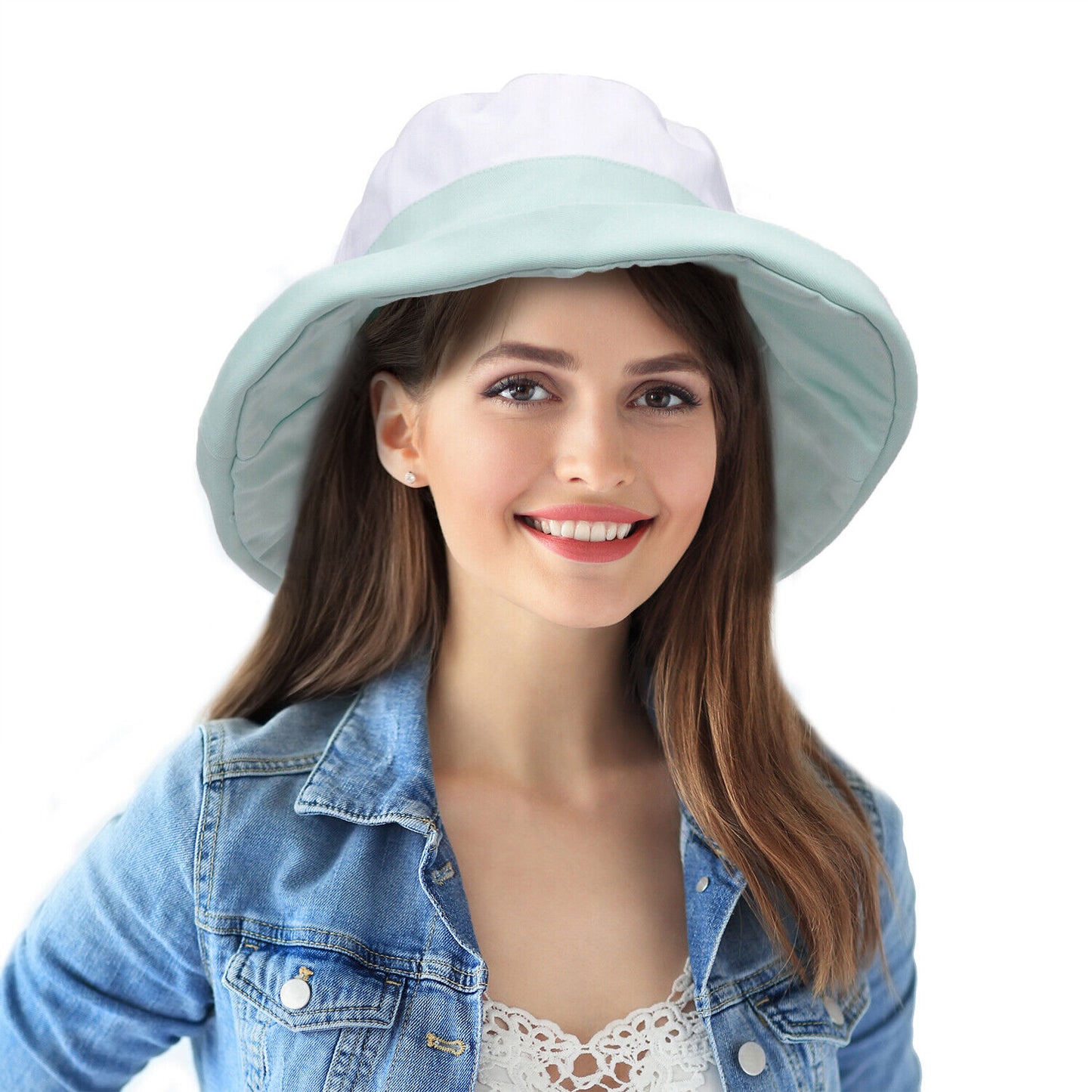 Men Women Wide Brim Sun Hat Breathable Bucket Cap UV Protection Summer Fishing