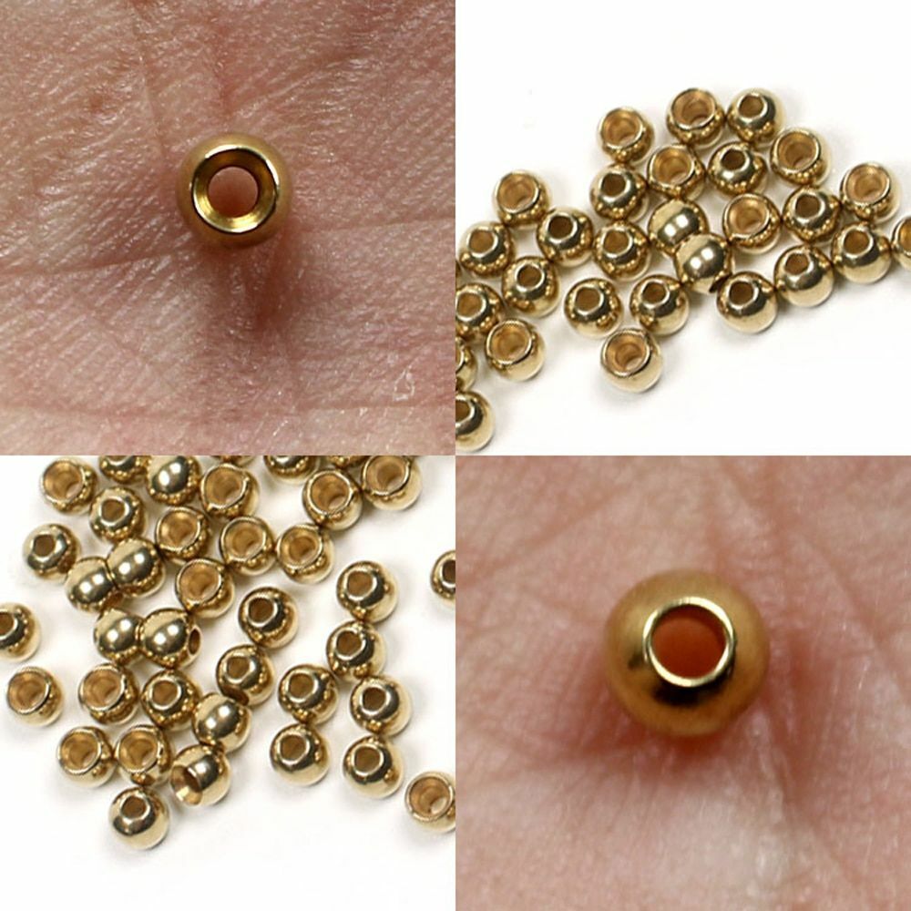 Brass Beads Head 100/500/1000 PCS Fly Tying Nymph Streamer Bugs Hook 2.4mm 2.8mm
