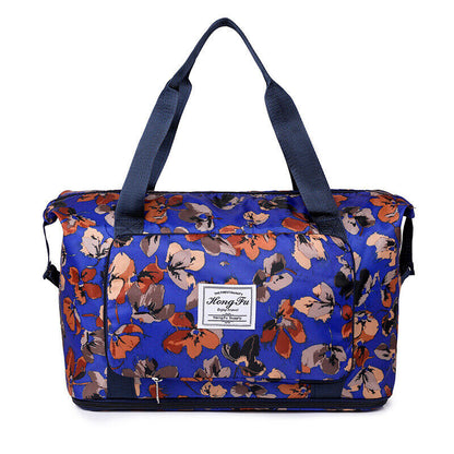 Printed Dry Wet Separation Gym Bag Extensible Waterproof Travel Sports Fitness