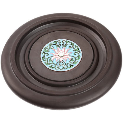 16.3cm Wooden Teapot Mat Kungfu Tea Set Accessories Tea Ceremony Decor Tea Tray