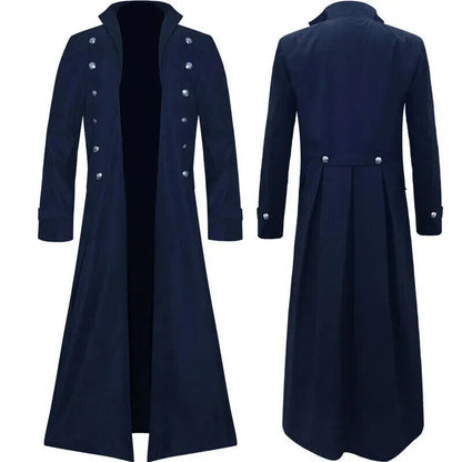 Costume Trench Coat Gothic Mens Tuxedo Jacket Carnival Party Cosplay Costume