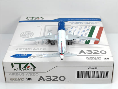 1:400 JC Wings ITA AIRWAYS AIRBUS A320 Passenger Airplane Diecast Aircraft Model