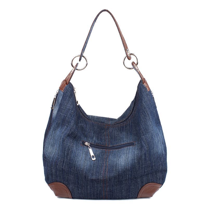 Bags Denim Handbag Large Shoulder Bags Blue Jeans Tote Purse Vintage 25*16*8 CM