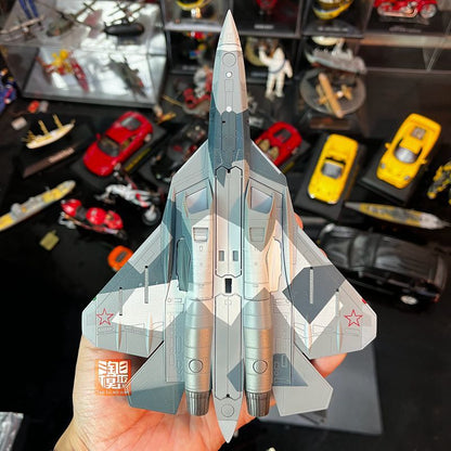1: 100 SU-57 fighter jet coating model alloy