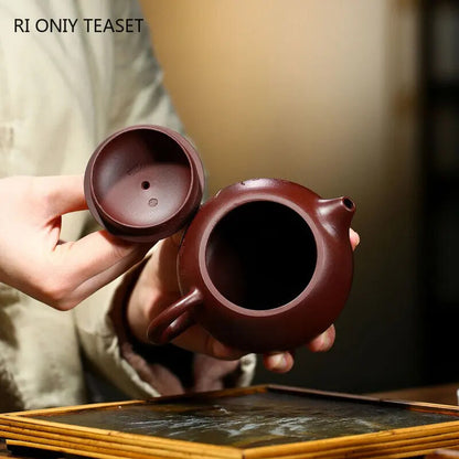Authentic Yixing Purple Clay Teapots Famous Handmade Xishi Tea Pot Raw Ore