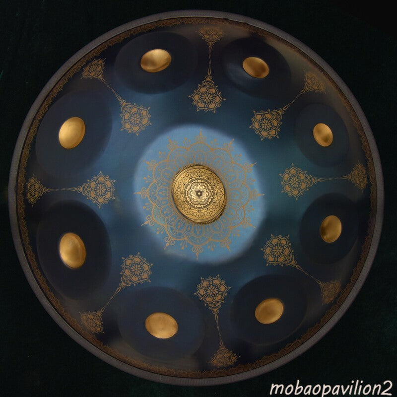 22inch 9 Note New High Quality Handpan Gold Plated D Minor, Perfect Sound