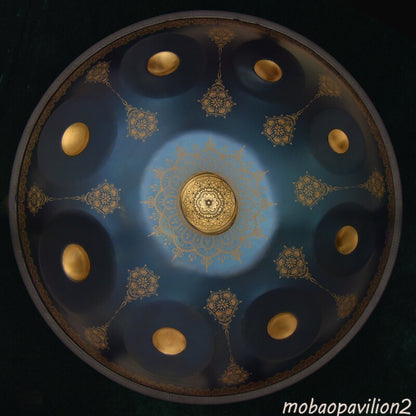 22inch 9 Note New High Quality Handpan Gold Plated D Minor, Perfect Sound