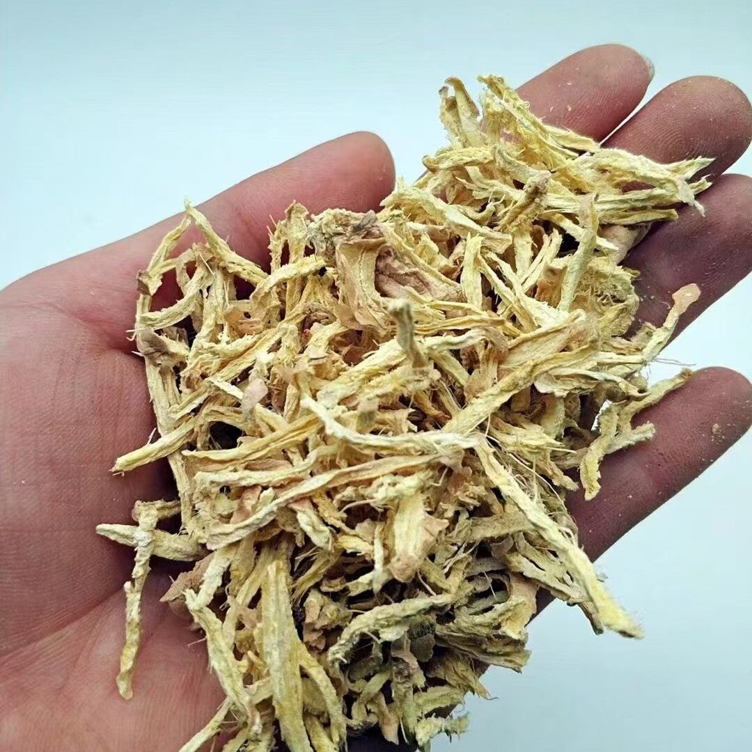 Loose dried shredded ginger herbal tea