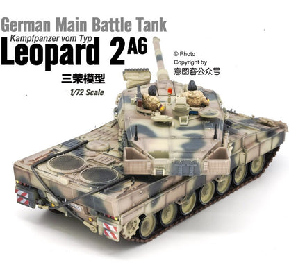 1:72 Panzerkampf leopard 2A6 German Main Battle Tanks Plastic Diecast Model