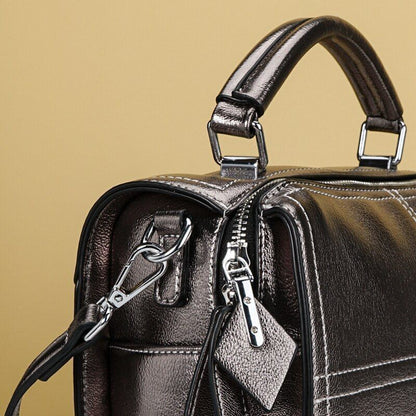 Handbag Synthetic Leather Shoulder Messenger Bag Boston 2 Straps Sling Bag Women