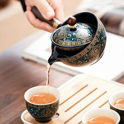 Swing Tea Artifact Lazy Kung Fu Tea Set Portable Xiaoyao Teapot Teaware Kitchen