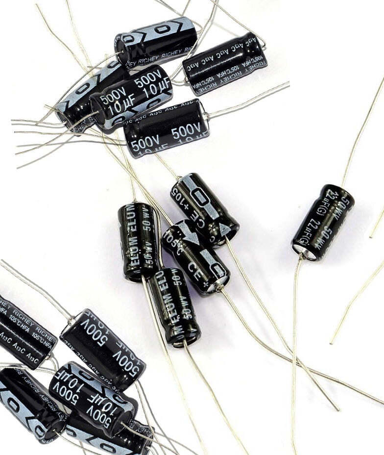 100 Pack 50V 47µF Aluminum Electrolytic Axial Lead Capacitor