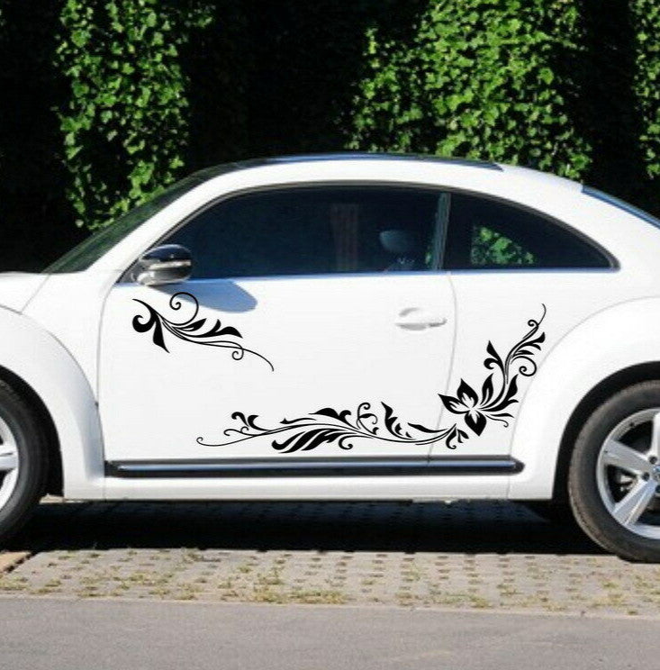Car Decals Flowering Floral 52'' for Beetle Vinyl Side Door stickers ZC1006 4pcs