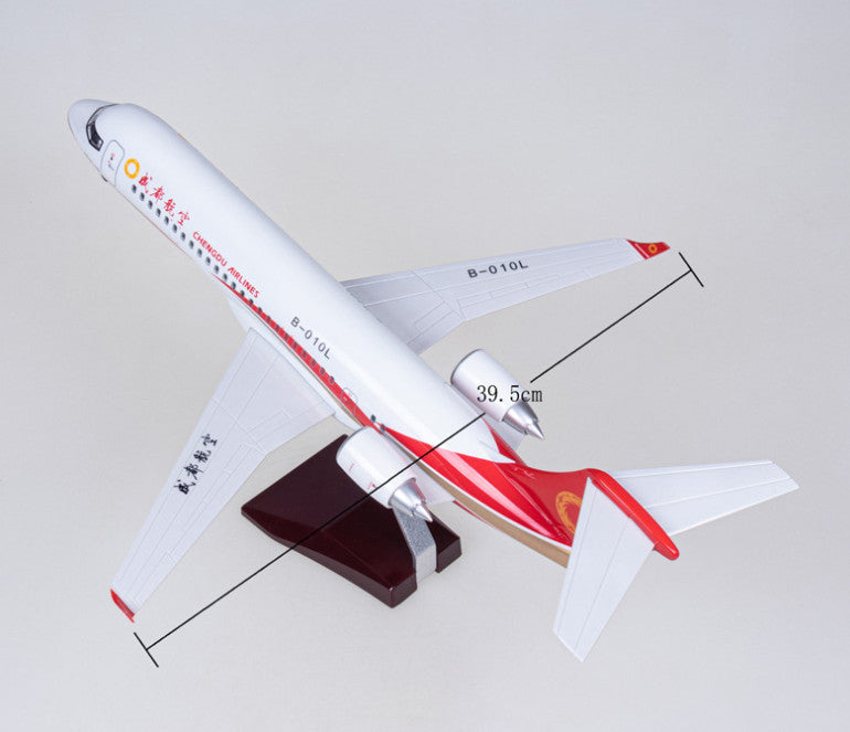 47CM 1:70 CHENGDU AIRLINES ARJ21 Passenger Airplane Landing Gears Resin Model