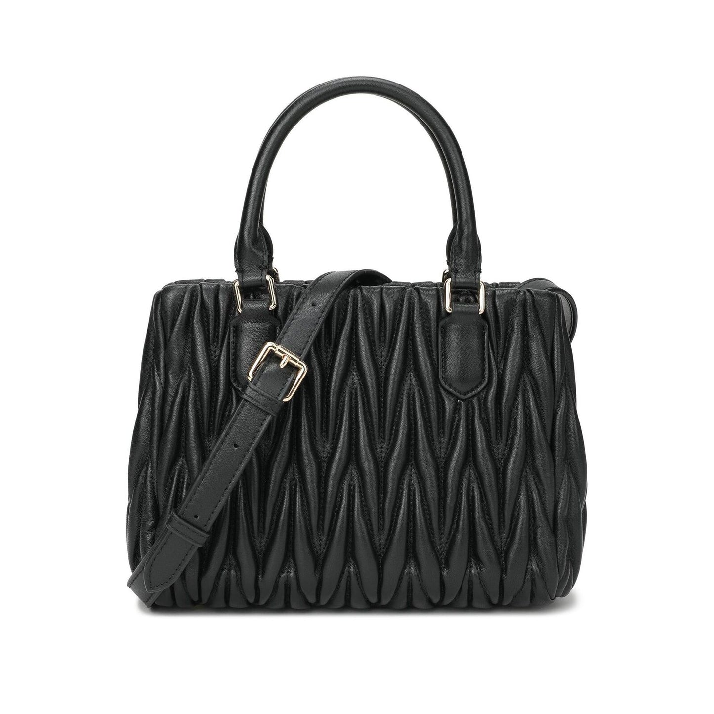 Small Quilted Sheepskin Leather Tote Clutch Purse Handbag Fashion Shoulder Bag