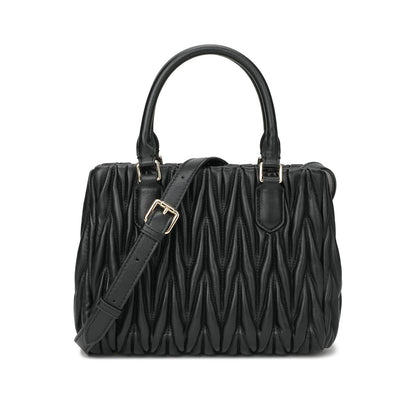 Small Quilted Sheepskin Leather Tote Clutch Purse Handbag Fashion Shoulder Bag