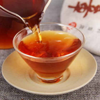 357g Cooked Puerh Tea Cake Iceland Organic Pu-erh Ripe Tea Yunnan Old Pu'er Tea