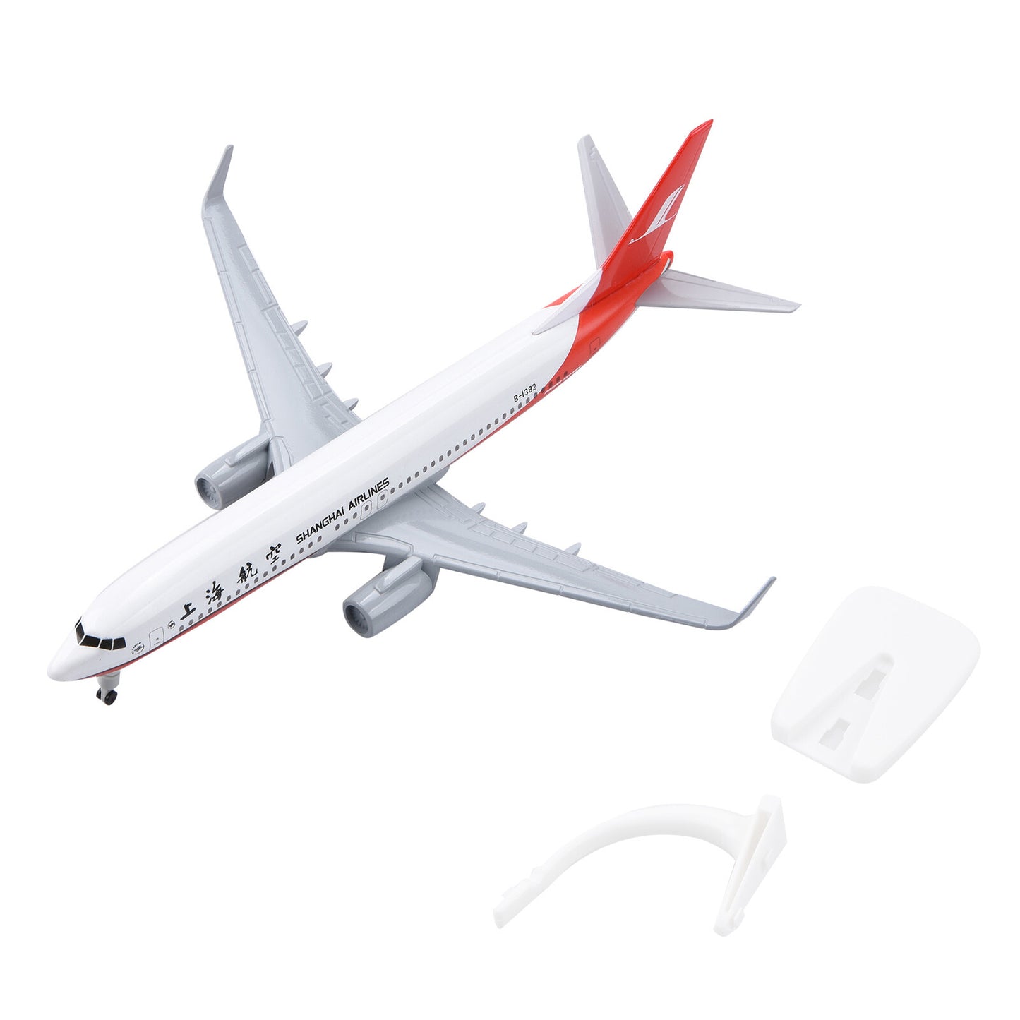 1:350 Scale 20cm Shanghai Airlines B737 Model Airplane Diecast Alloy Model Toy