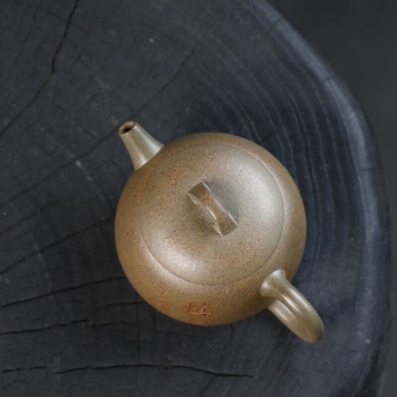 Original Ore Real Yixing Zisha Tea Pot Handmade Marked Chinese Character Carved