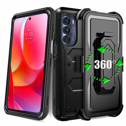 Rugged Case For Motorola Moto G Stylus 2022 w/ 360 Clip Holster Cover Accessory