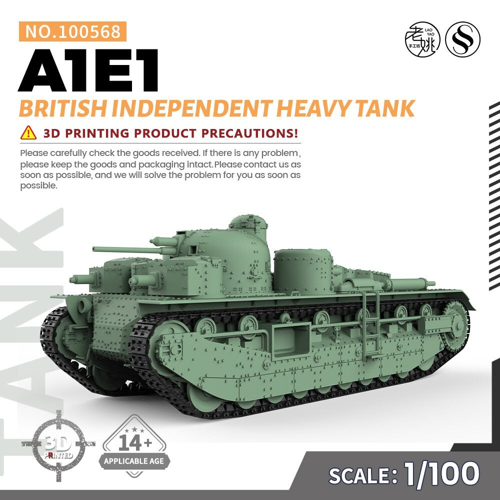 SSMODEL SS100568 1/100 15mm WarGaming British A1E1 Independent Heavy Tank