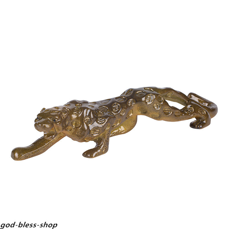 Chinese Resin Tea Pet Leopard Color Change Table Decoration Creative Tea Play