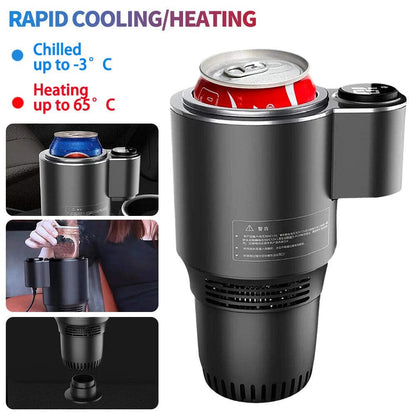 2 In 1 Car Cup Mug Holder DC 12V Heating & Cooling Cup