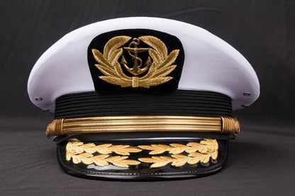 Navy Captain Hat Sailor Gorros White Officer Cap Seaman Yacht Boat Ship Navy
