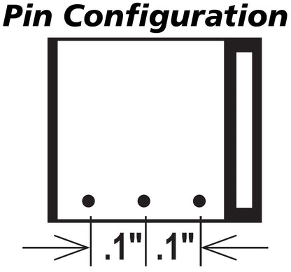 2K Ohm ½W Single Turn Cermet Potentiometer with Shaft, 0.1" Pin Spacing, ⅜-inch