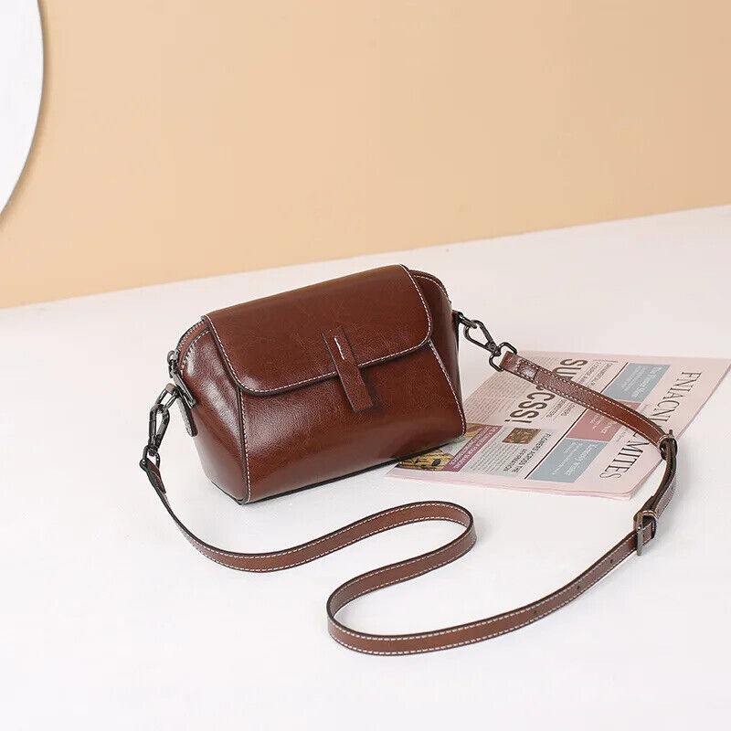 Cowhide Leather Cross Body Small Bag Women Shoulder Shell Hand Bag Bag